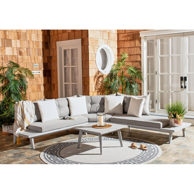 Rosecliff Heights Tess Corner Living Patio Sectional with Cushions